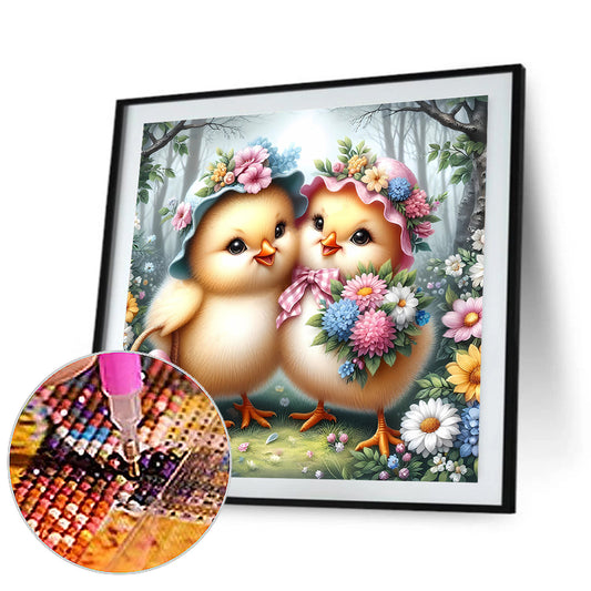 Easter Chick - Full Round Drill Diamond Painting 30*30CM
