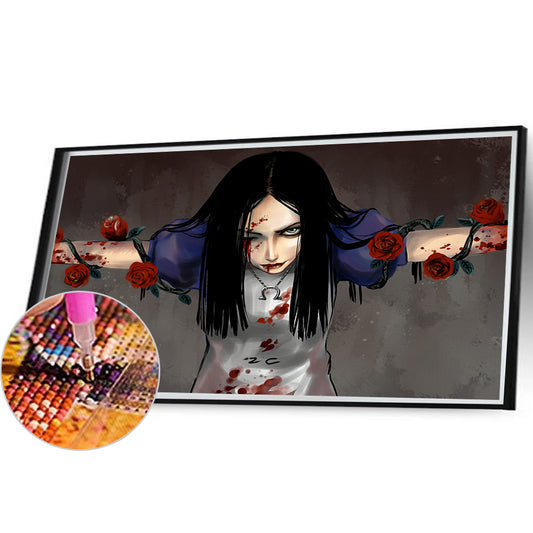 Alice: Madness Returns - Full Round Drill Diamond Painting 50*30CM