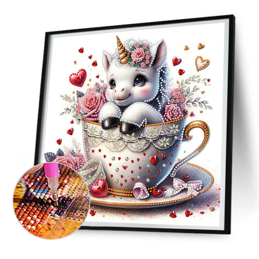 Love Unicorn - Special Shaped Drill Diamond Painting 30*30CM