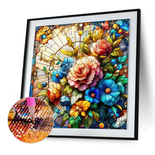 Glass Wind Bouquet - Full Round Drill Diamond Painting 30*30CM
