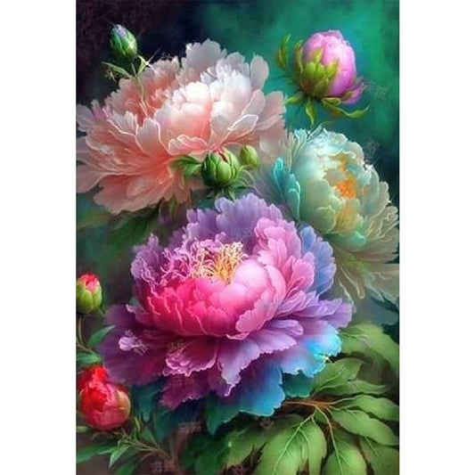 Peony - Full Square Drill Diamond Painting 50*70CM