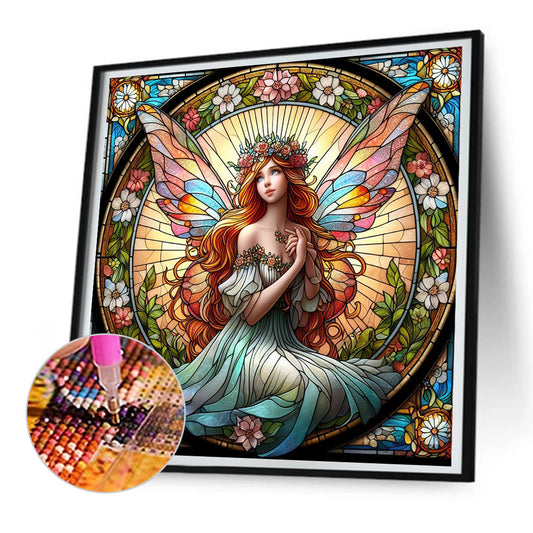 Glass Painting Fairy - Full Round Drill Diamond Painting 30*30CM
