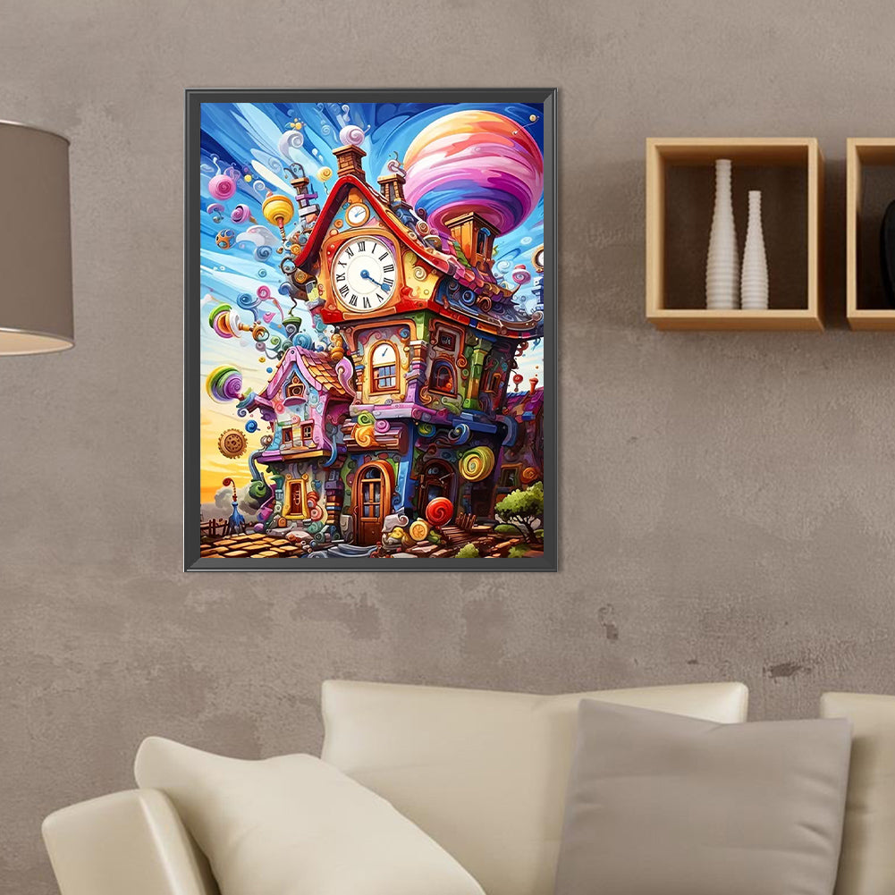 Magic Colorful House - Full Round Drill Diamond Painting 30*40CM