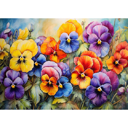 Pansy - Full Square Drill Diamond Painting 70*50CM