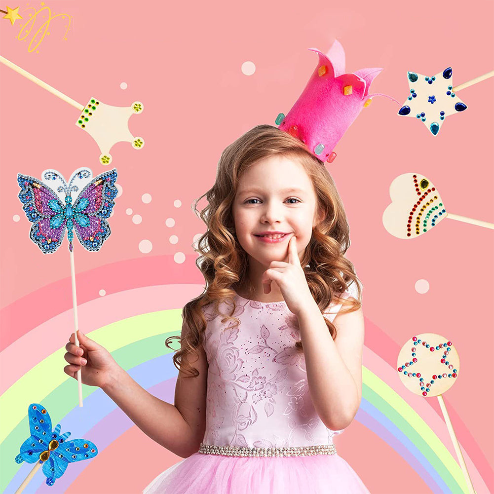 Special Shape Butterfly Garden Stake Diamond Art Craft Kits for Adults Beginners