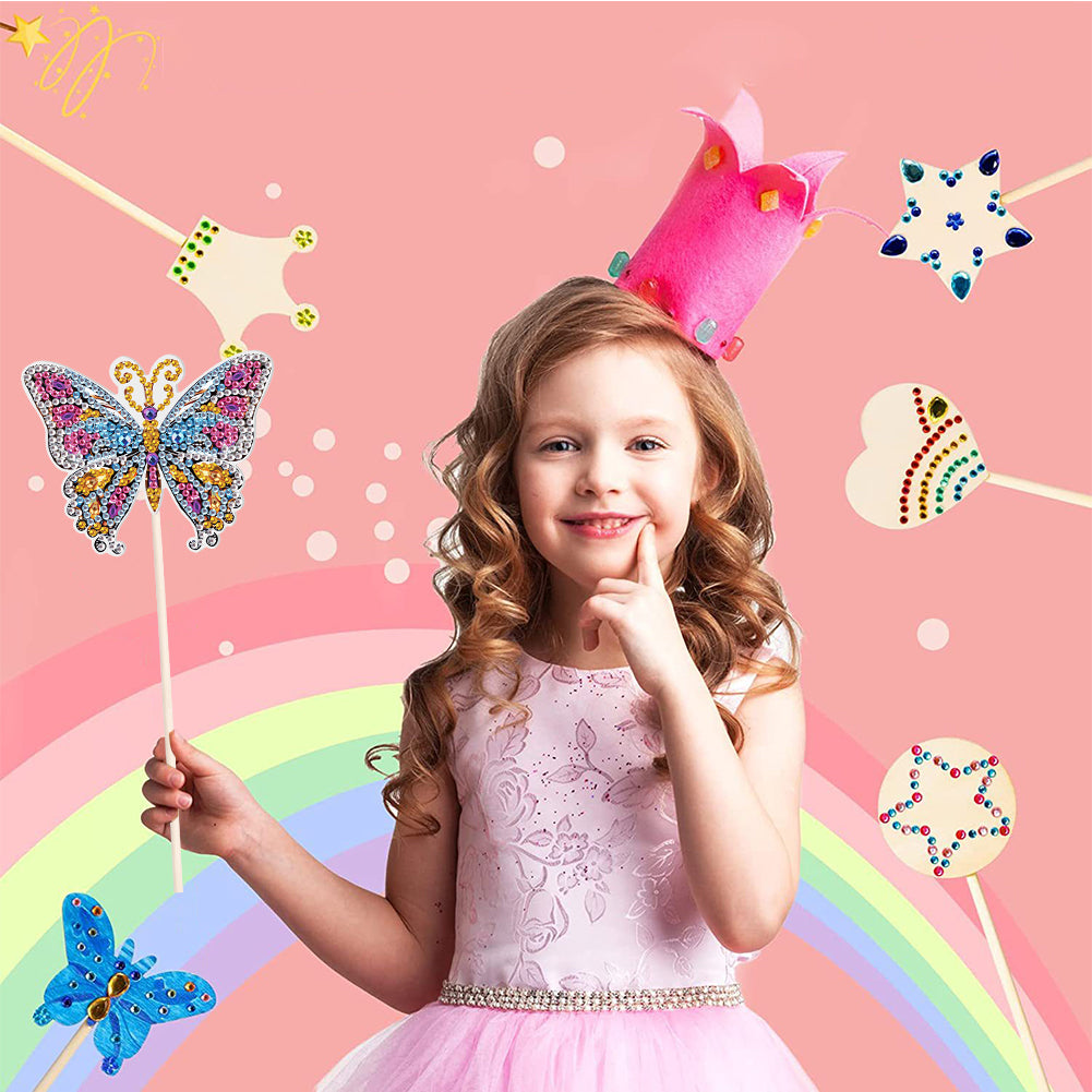Special Shape Butterfly Garden Stake Diamond Art Craft Kits for Adults Beginners