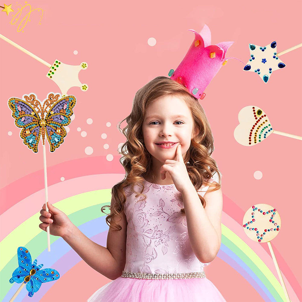 Special Shape Butterfly Garden Stake Diamond Art Craft Kits for Adults Beginners