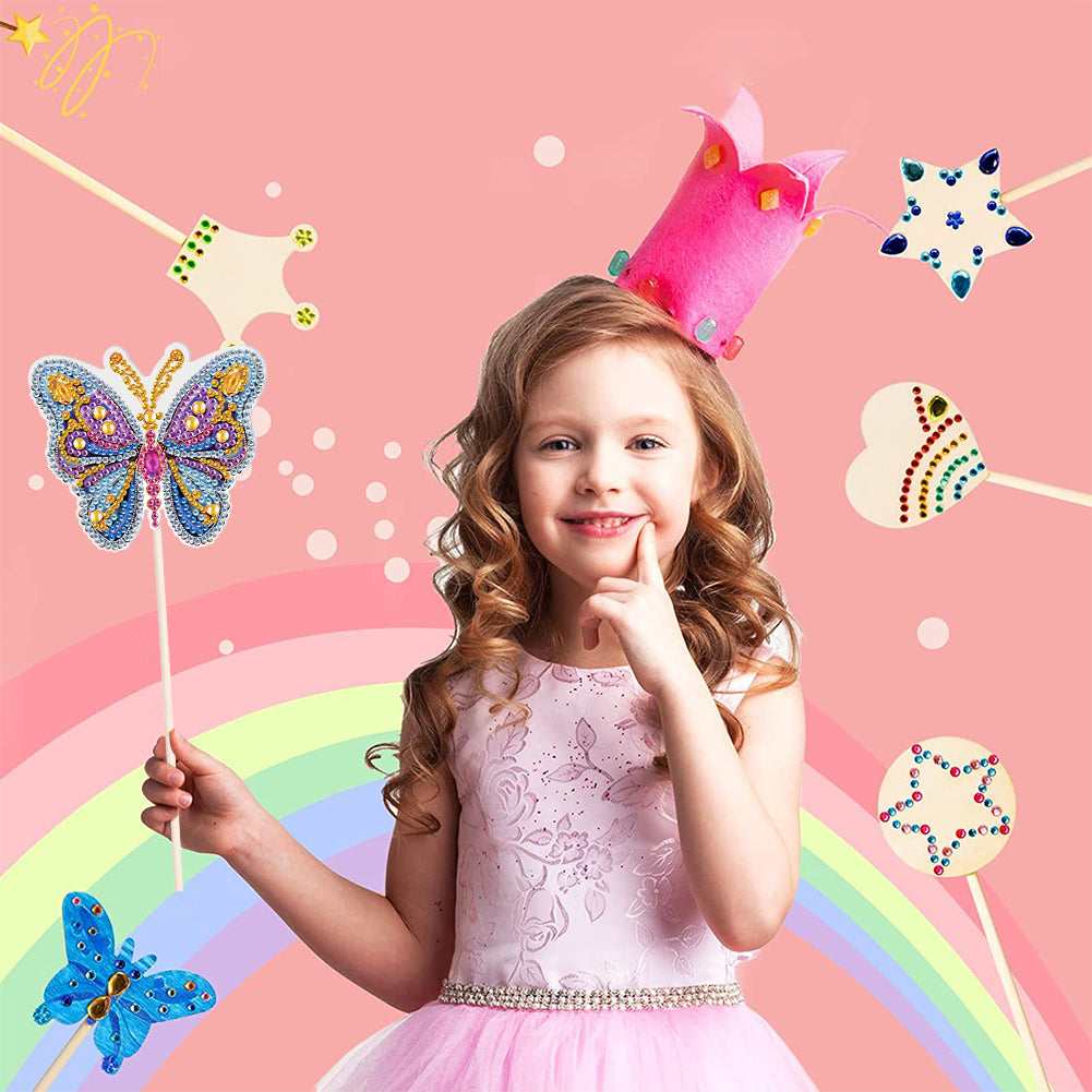 Special Shape Butterfly Garden Stake Diamond Art Craft Kits for Adults Beginners