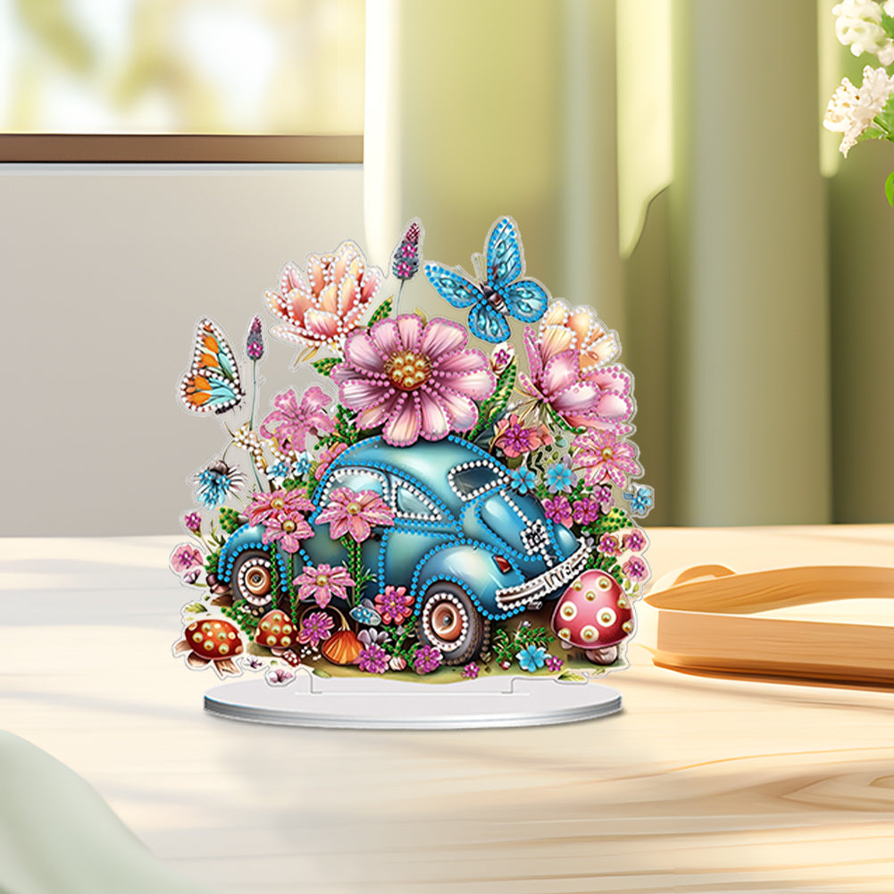 Double Side Special Shaped Flower Classic Car Desktop Diamond Painting Art Kits