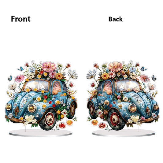 Double Side Special Shaped Flower Classic Car Desktop Diamond Painting Art Kits