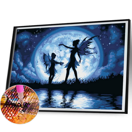 Elf Under The Moon - Full Round Drill Diamond Painting 50*40CM