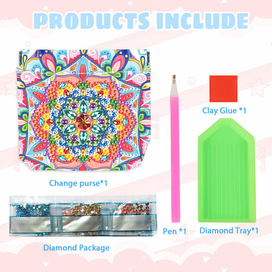 PU Partial Special Shaped Mandala 5D DIY Diamond Painting Wallet Gifts for Women
