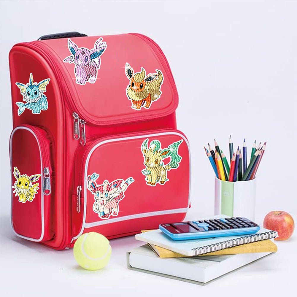 9Pcs Pikachu Diamond Painting Sticker Diamonds Mosaic Stickers for Boys Girls