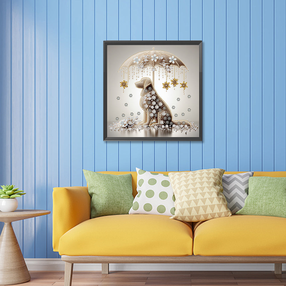 Art Umbrella Puppy - Special Shaped Drill Diamond Painting 30*30CM