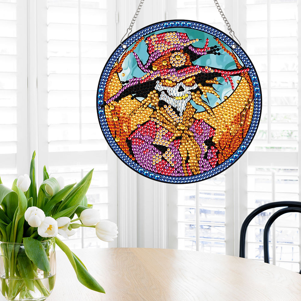 Halloween Skeleton Special Shape Diamond Painting Art Pendants for Wall Decor