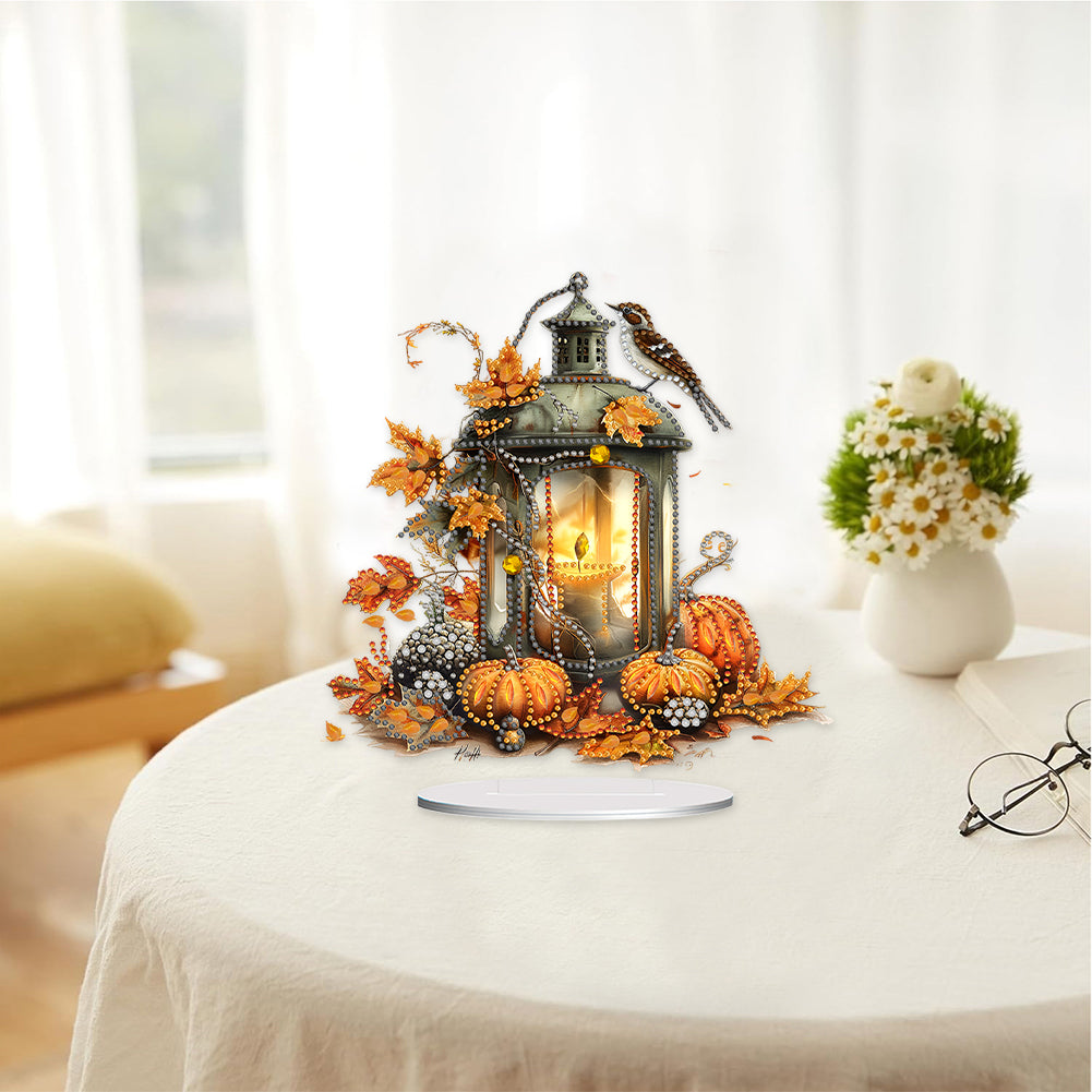 Special Shape Pumpkin Bird Oil Lamp Desktop Diamond Art Kits Bedroom Table Decor