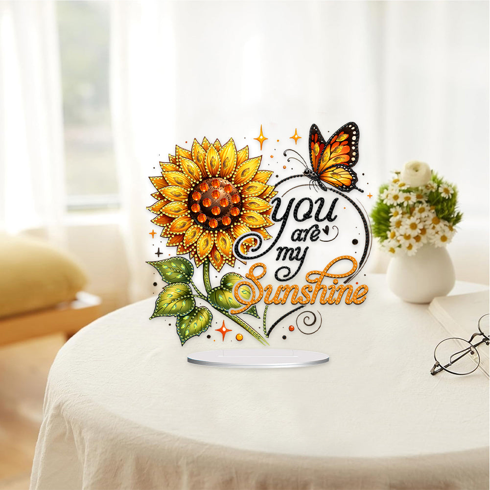 Special Shape Sunflower Moon Diamond Painting Desktop Decorations for Home Decor