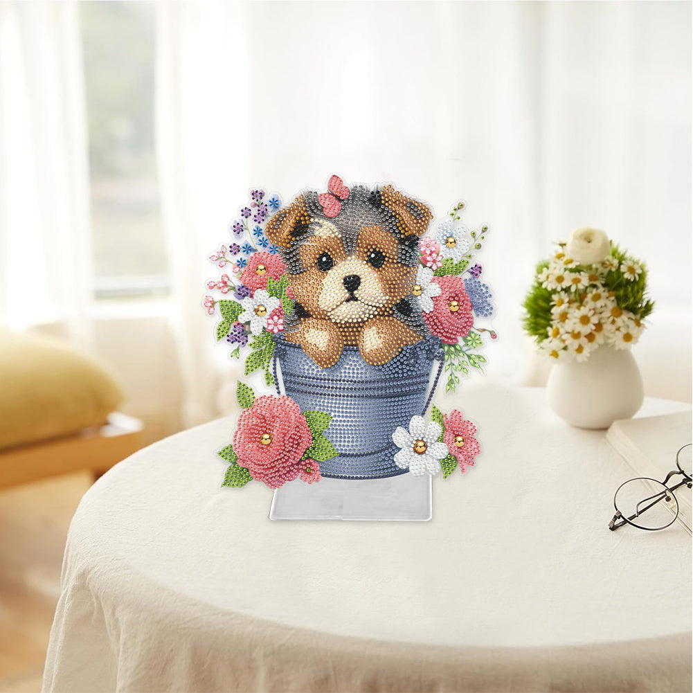 Acrylic Special Shape Puppy 5D DIY Diamond Painting Tabletop Decorations