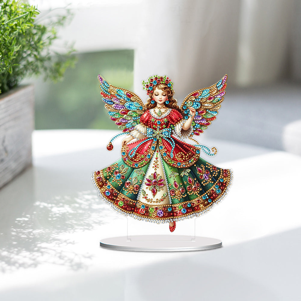 Special Shape Angel Girl Table Top Diamond Painting Ornament Kits for Bedroom