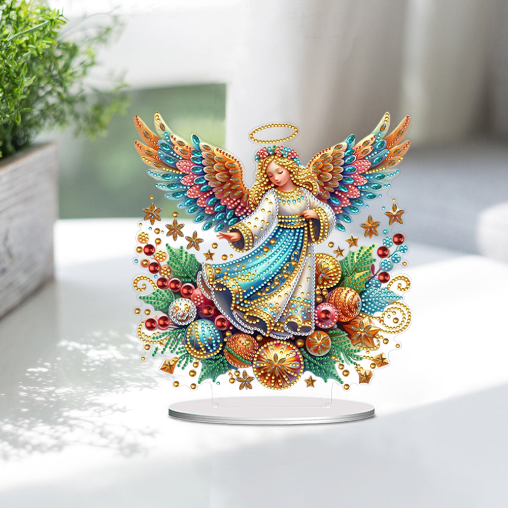 Special Shape Angel Girl Table Top Diamond Painting Ornament Kits for Bedroom
