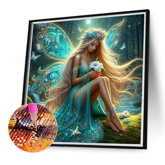 Butterfly Girl - Full Round Drill Diamond Painting 40*40CM