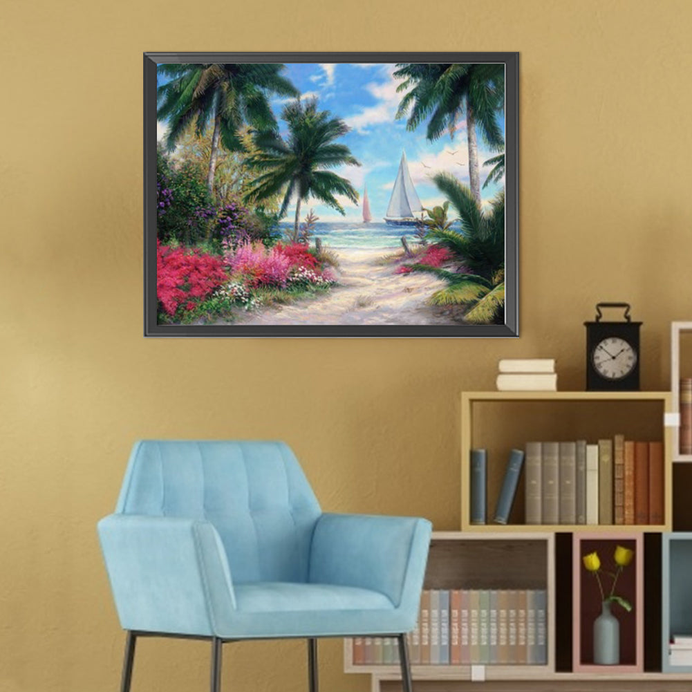 Seaside - Full AB Square Drill Diamond Painting 40*30CM