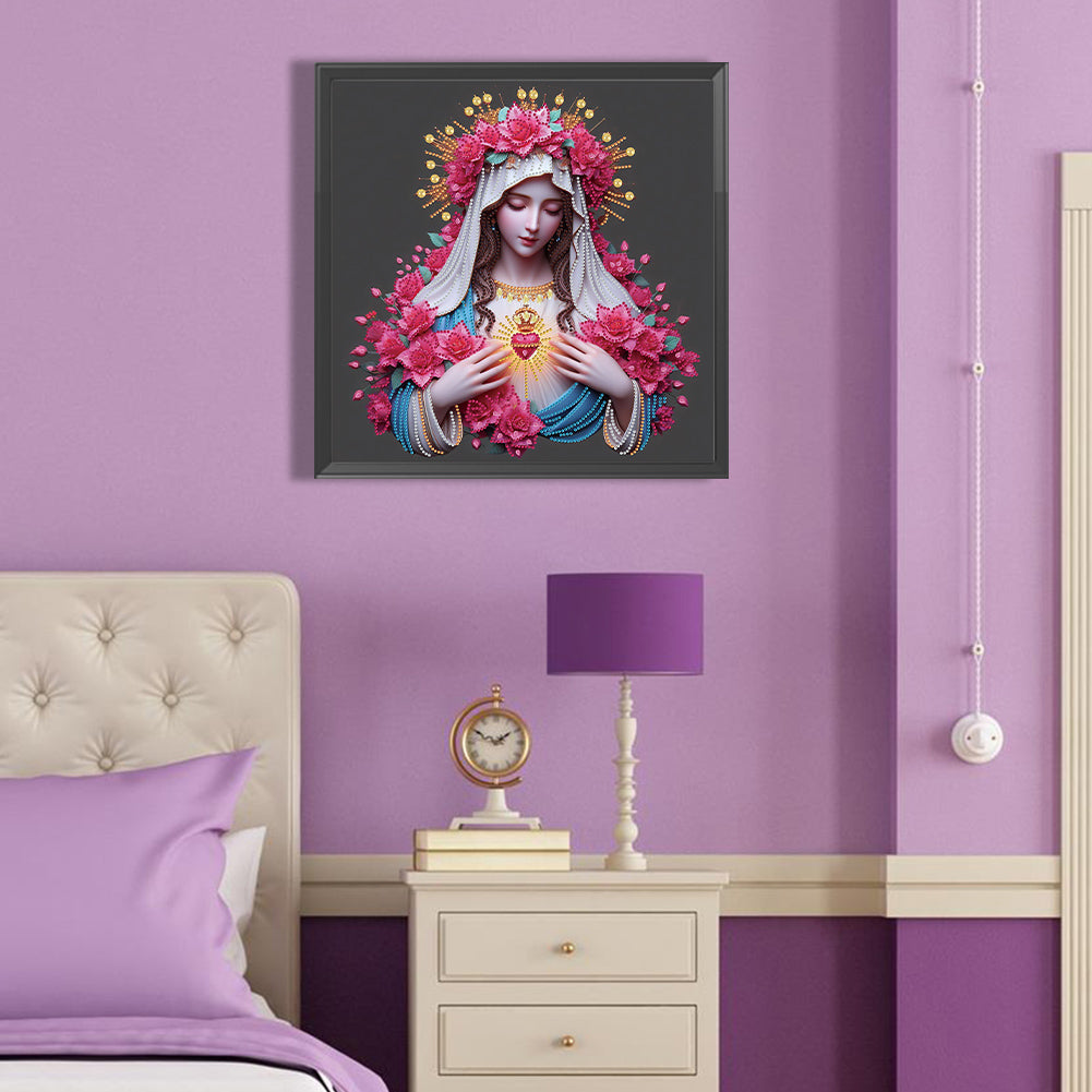Faith Girl - Special Shaped Drill Diamond Painting 40*40CM