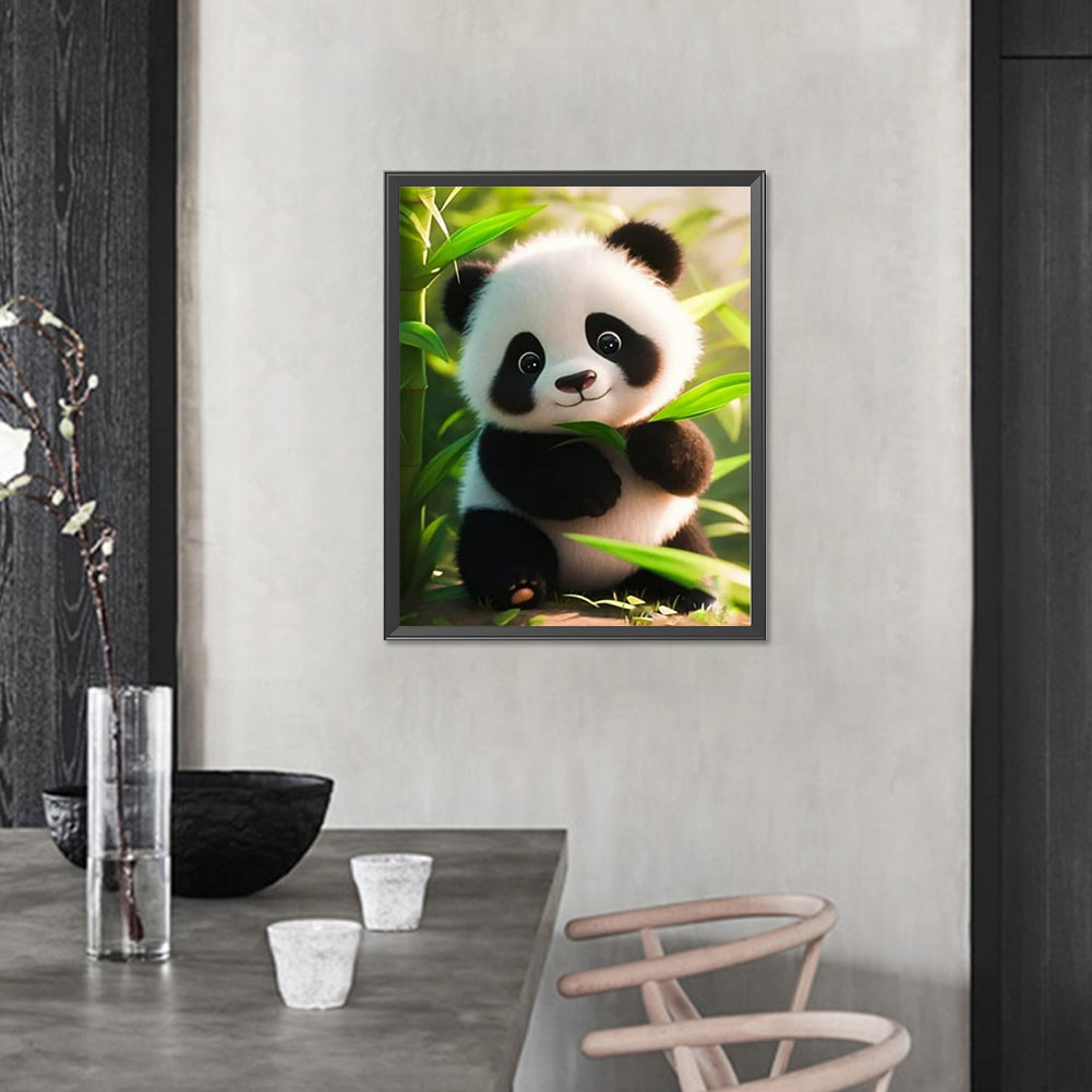 Cute Panda - Full AB Round Drill Diamond Painting 40*50CM