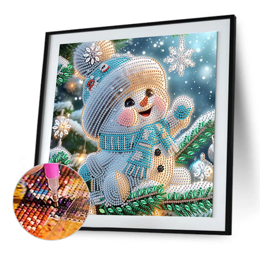 Christmas Atmosphere Snowman - Special Shaped Drill Diamond Painting 30*30CM