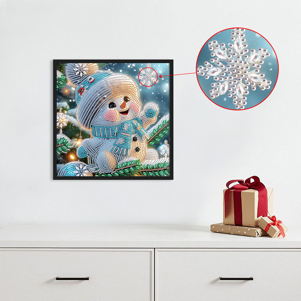 Christmas Atmosphere Snowman - Special Shaped Drill Diamond Painting 30*30CM