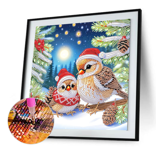 Christmas Bird - Special Shaped Drill Diamond Painting 30*30CM