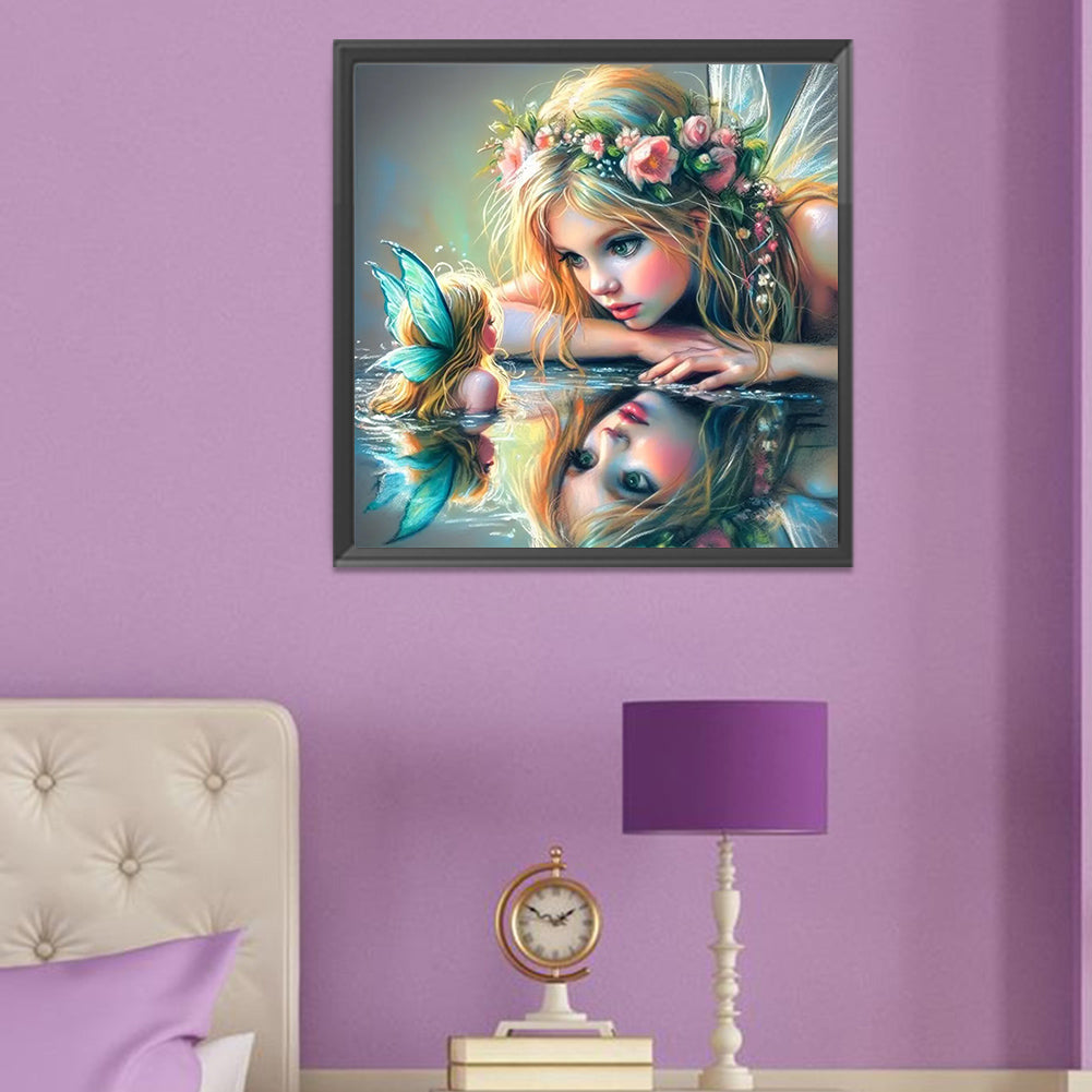 Butterfly Girl - Full Round Drill Diamond Painting 50*50CM