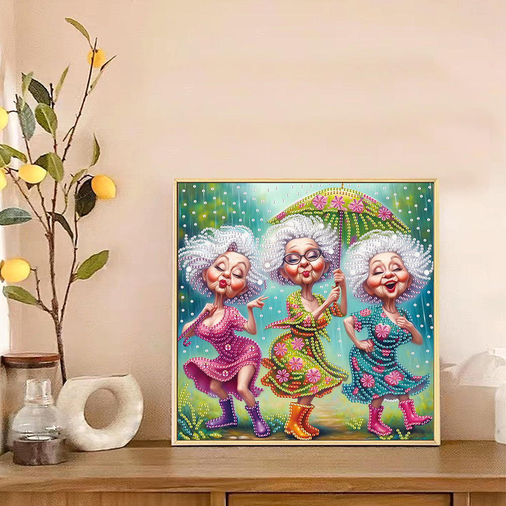Cute Granny - Special Shaped Drill Diamond Painting 30*30CM