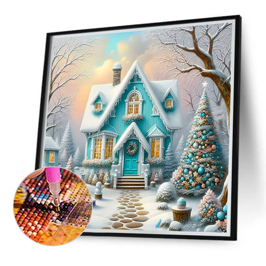 Christmas House - Full Round Drill Diamond Painting 40*40CM