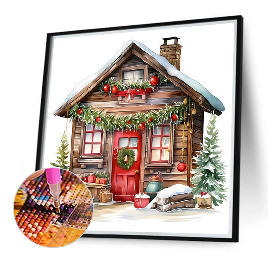 Christmas House - Full Round Drill Diamond Painting 40*40CM