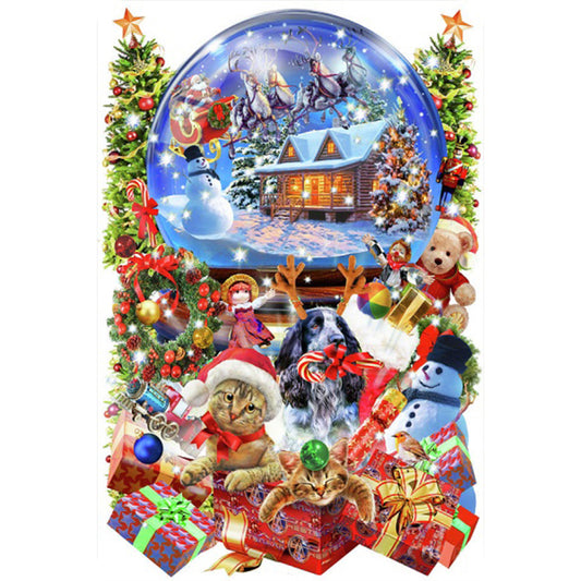 Christmas Crystal Ball - Full AB Round Drill Diamond Painting 40*60CM