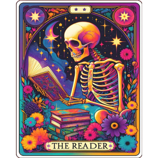 Reader Skeleton - Full AB Round Drill Diamond Painting 40*50CM