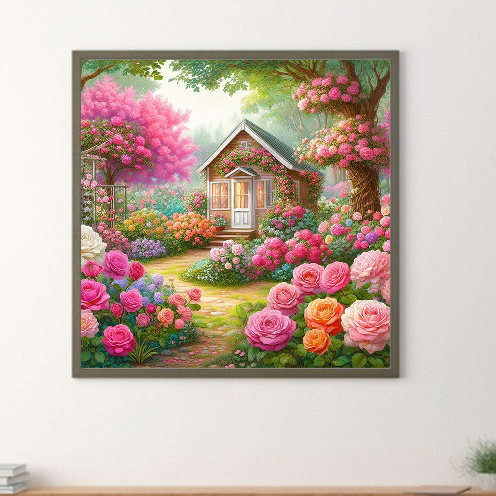 Rose Room - Full Round Drill Diamond Painting 30*30CM