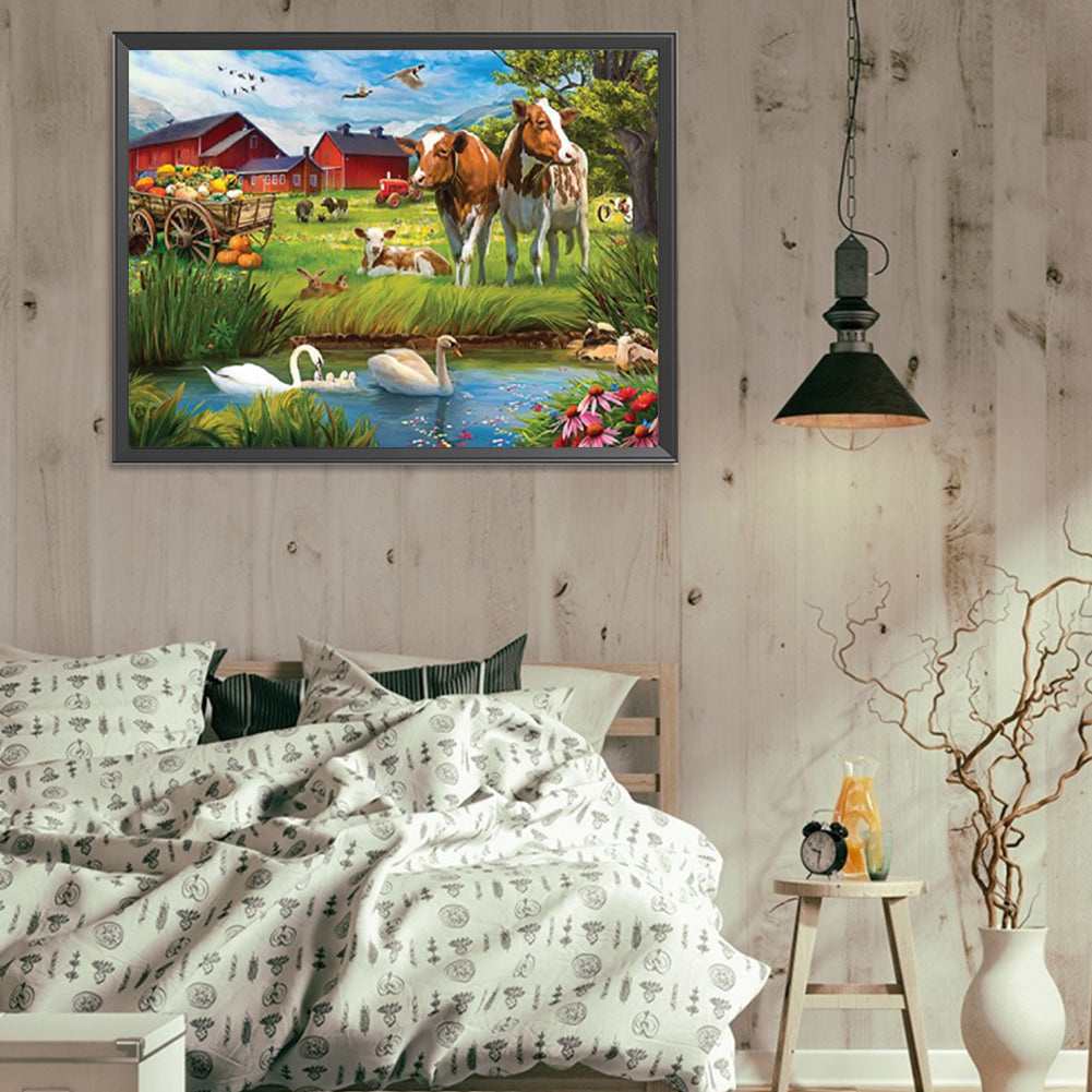 Pasture - Full Square Drill Diamond Painting 40*30CM