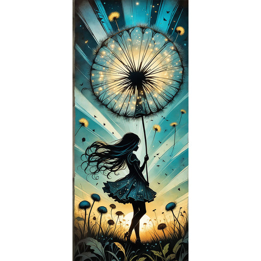 Dandelion Girl - Full Round Drill Diamond Painting 40*90CM
