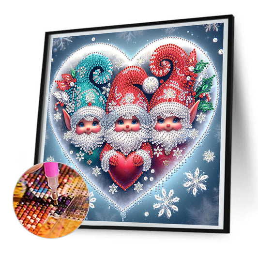 Christmas Gnome - Partial Special-Shaped Drill Diamond Painting 30*30CM