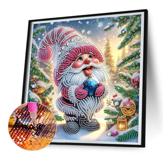 Christmas Gnome - Partial Special-Shaped Drill Diamond Painting 30*30CM