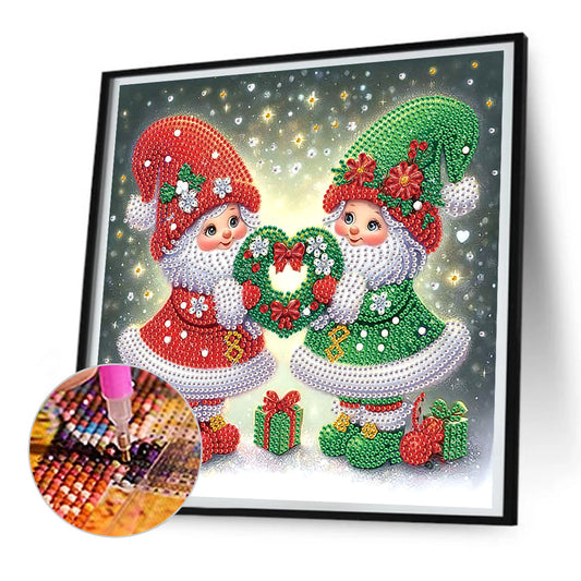 Christmas Gnome - Partial Special-Shaped Drill Diamond Painting 30*30CM