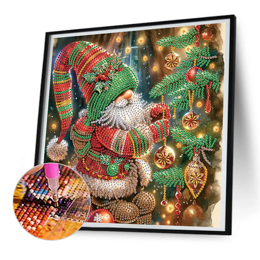 Christmas Gnome - Partial Special-Shaped Drill Diamond Painting 30*30CM