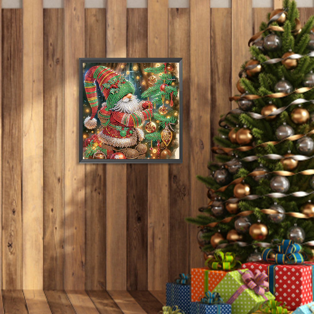 Christmas Gnome - Partial Special-Shaped Drill Diamond Painting 30*30CM
