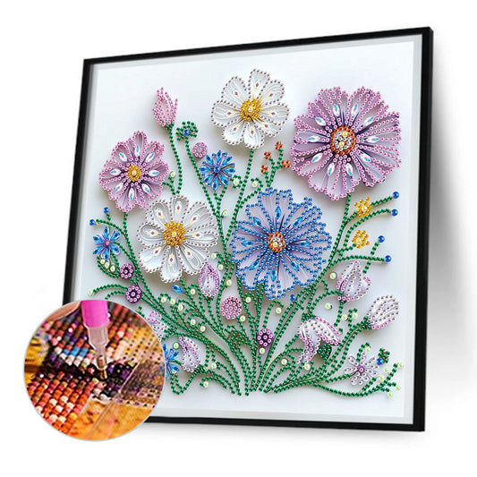 Paper Quilling Flowers - Partial Special-Shaped Drill Diamond Painting 30*30CM