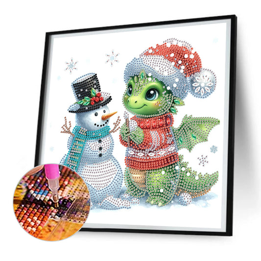 Christmas Pterosaur - Partial Special-Shaped Drill Diamond Painting 30*30CM