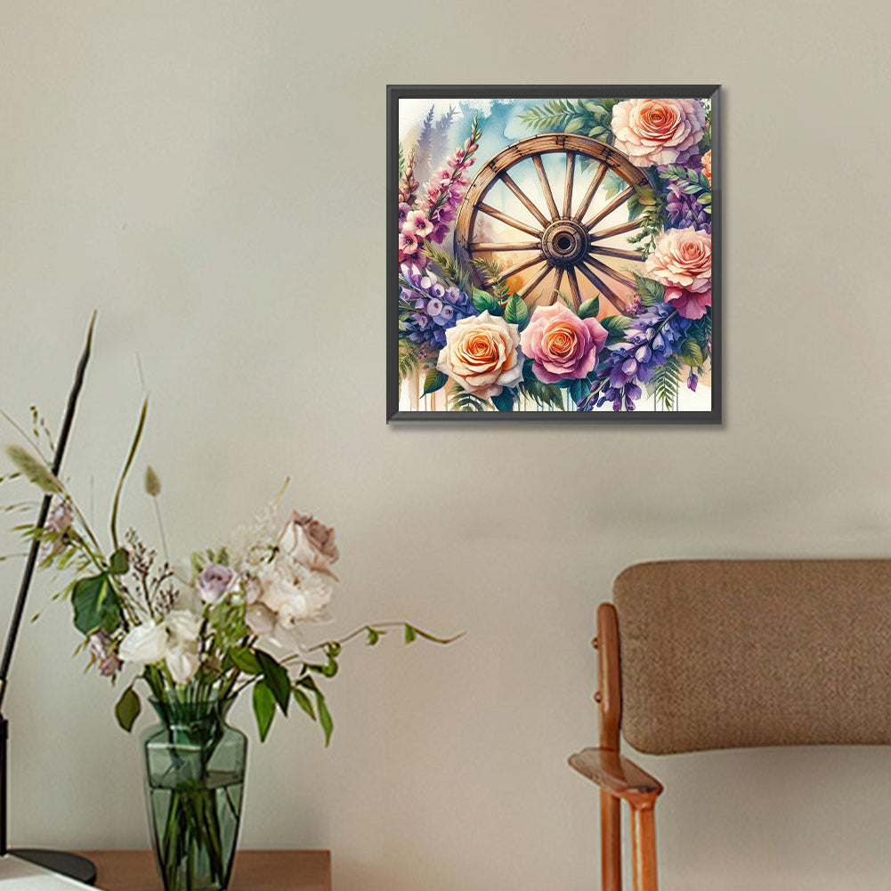 Rose Wheel - Full Round Drill Diamond Painting 30*30CM