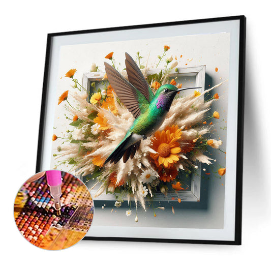 Hummingbird Running Out Of The Frame - Full Round Drill Diamond Painting 40*40CM