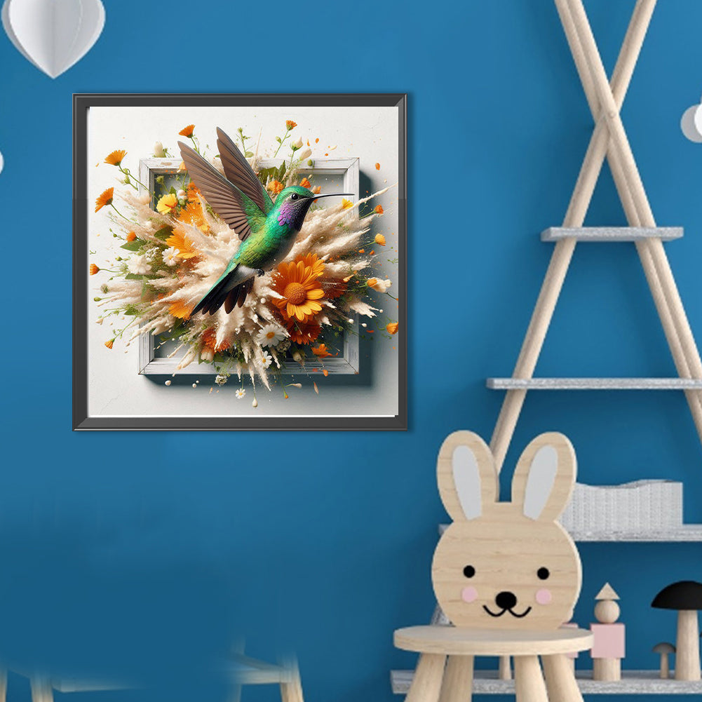 Hummingbird Running Out Of The Frame - Full Round Drill Diamond Painting 40*40CM